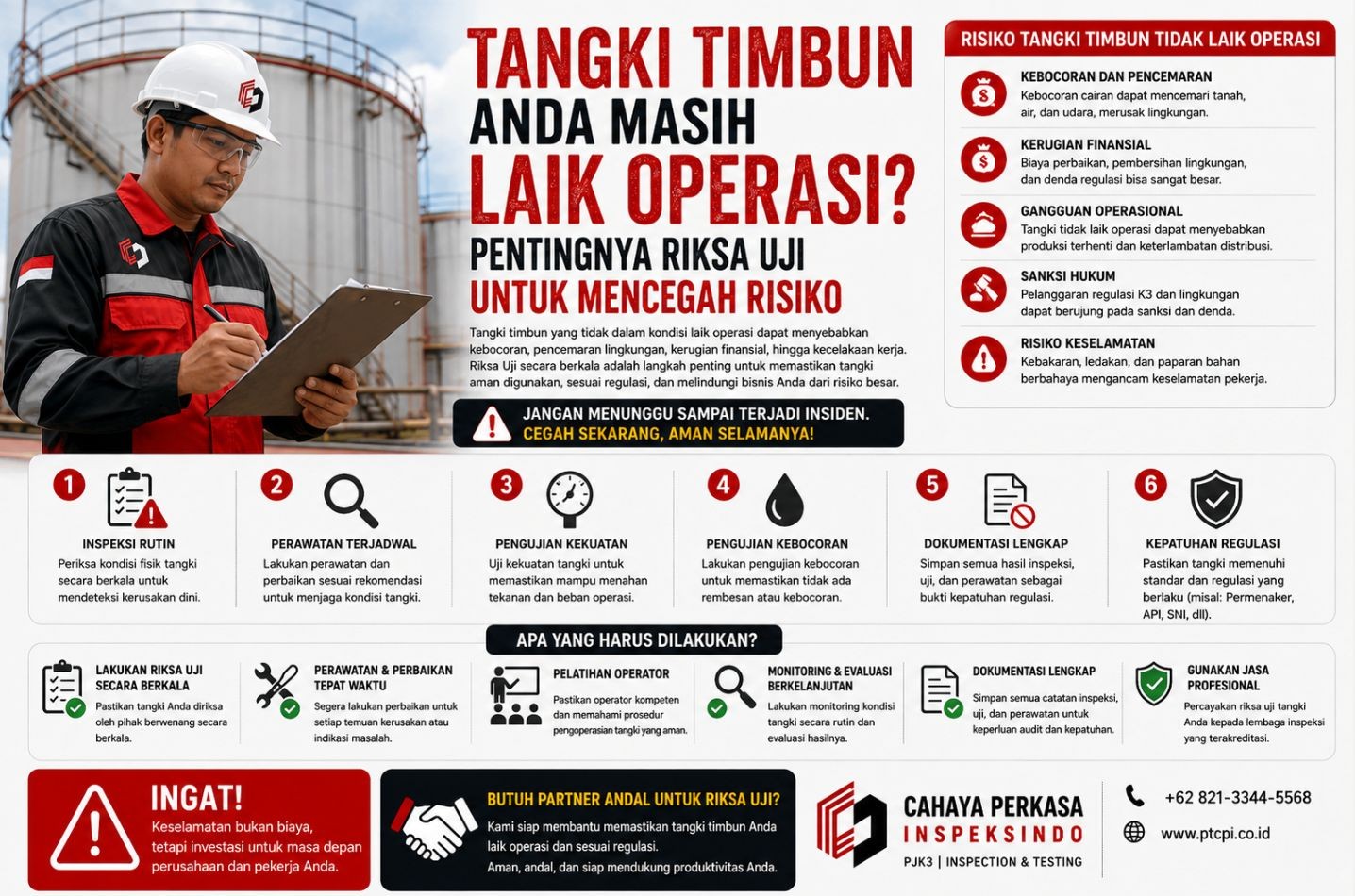 Tangki Timbun Anda Masih Laik Operasi? Pentingnya Riksa Uji untuk Mencegah Risiko