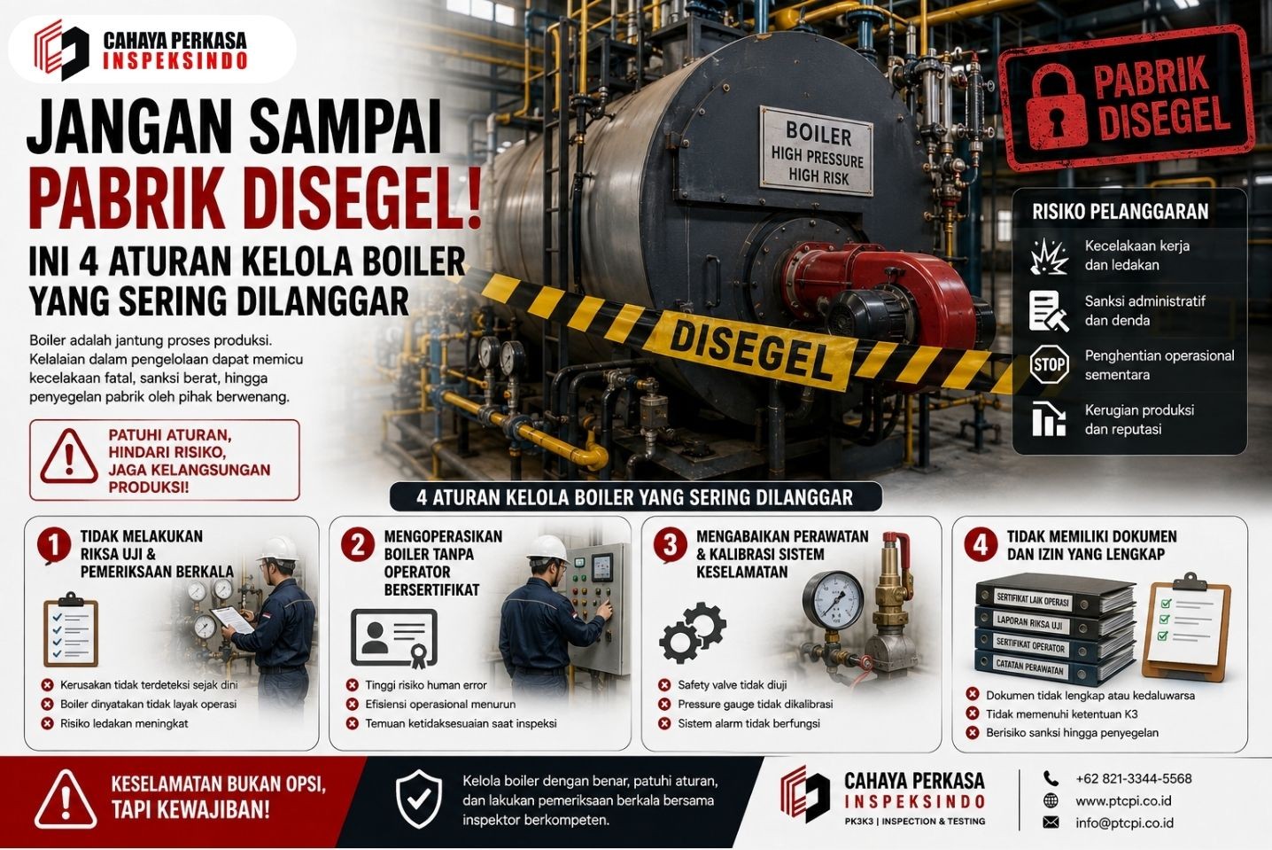 Jangan Sampai Pabrik Disegel! 4 Aturan Kelola Boiler yang Sering Dilanggar