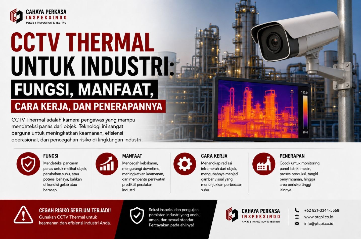 CCTV Thermal untuk Industri: Fungsi, Manfaat, Cara Kerja, dan Penerapannya