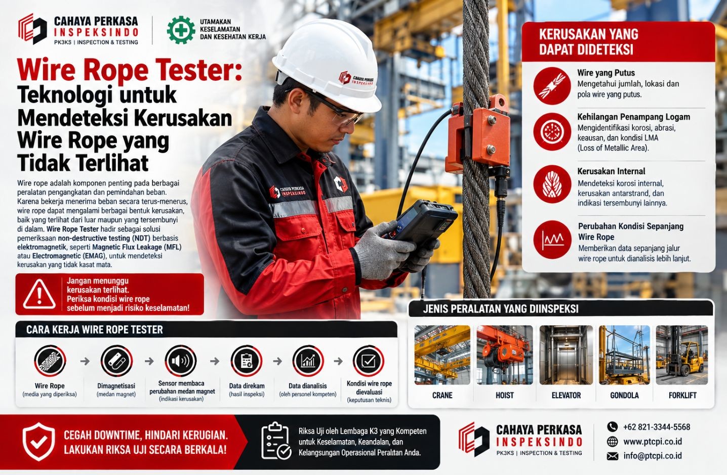 Wire Rope Tester: Teknologi untuk Mendeteksi Kerusakan Wire Rope yang Tidak Terlihat