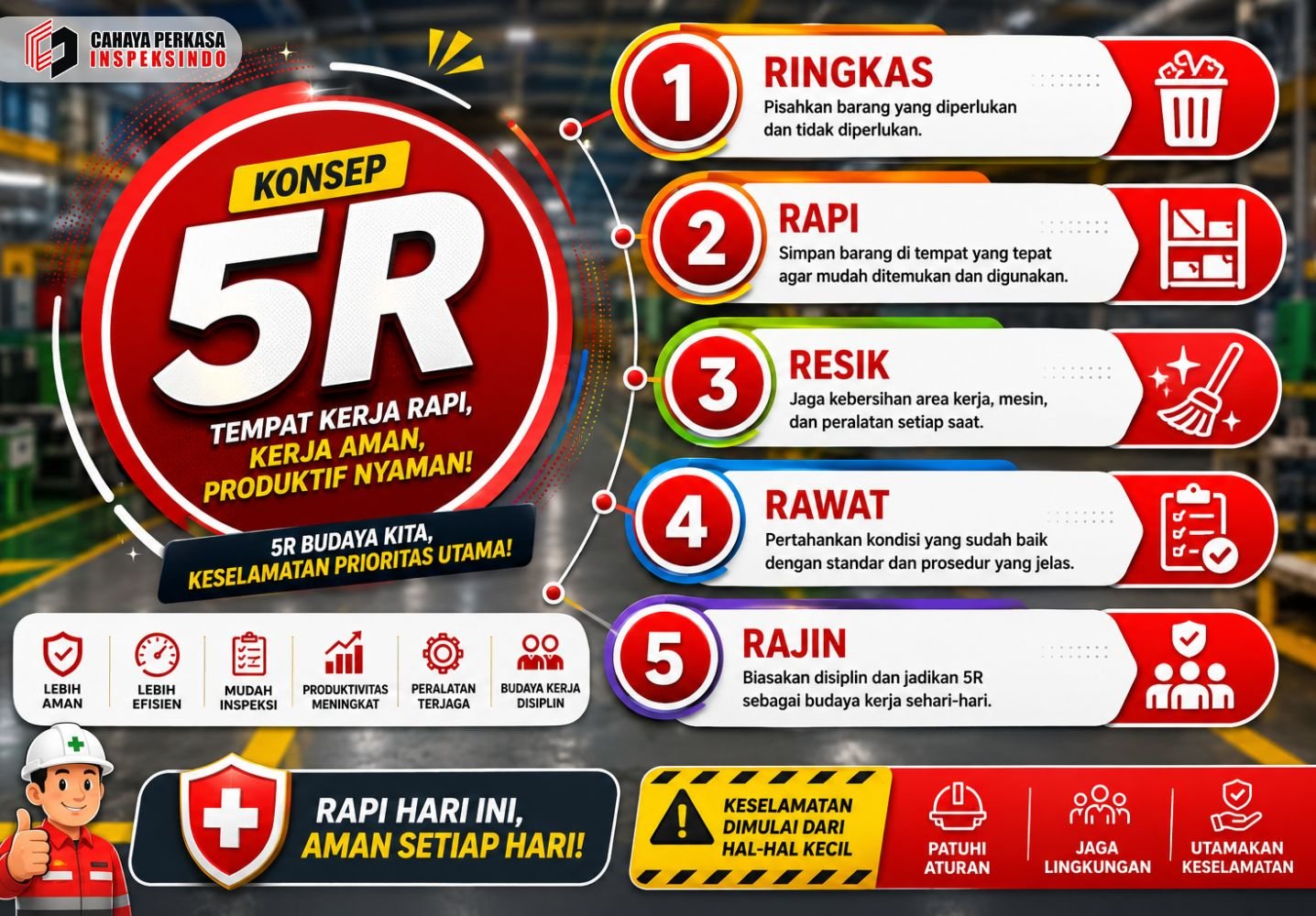 Penerapan 5R (5S) dalam Meningkatkan Keselamatan di Tempat Kerja