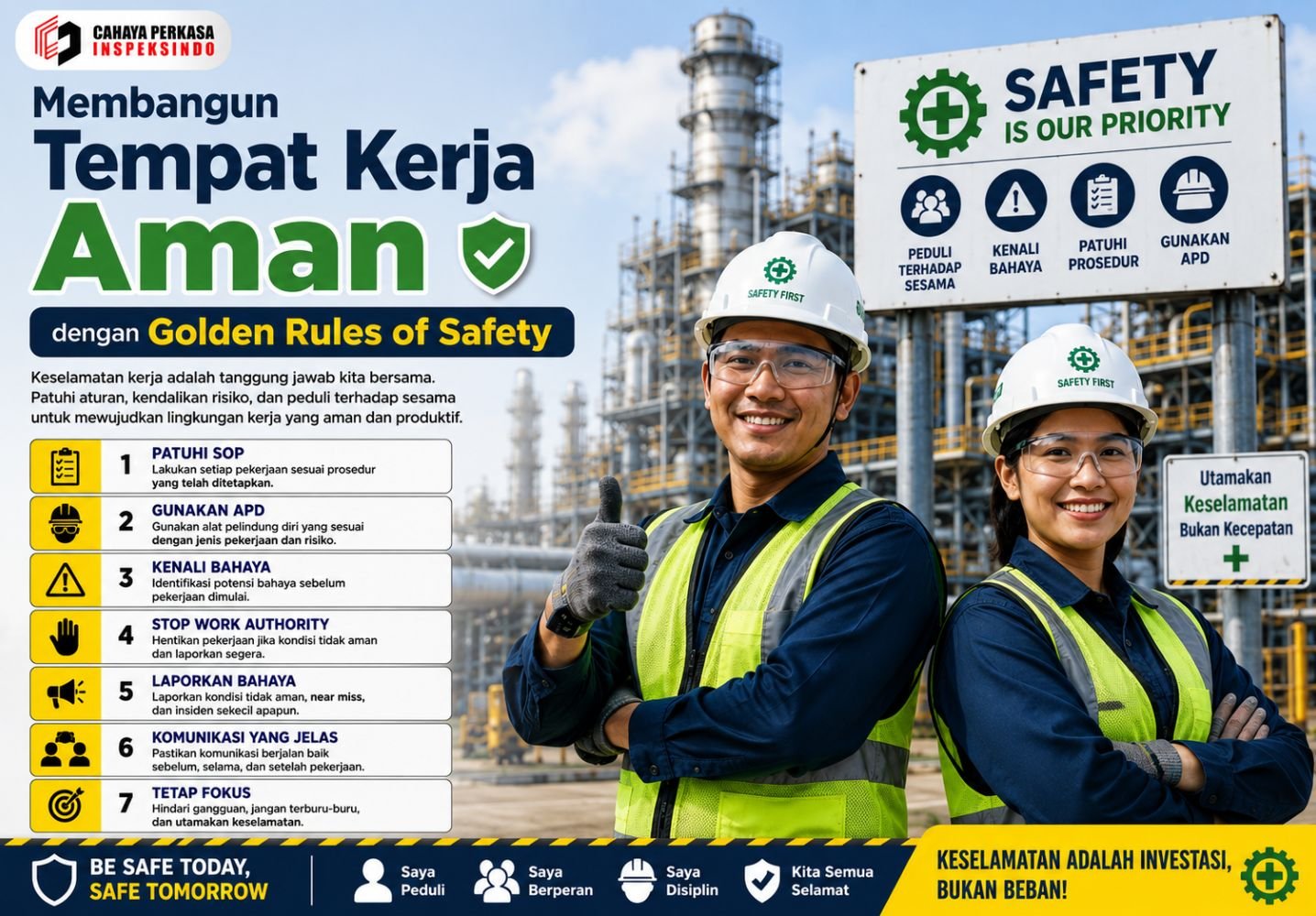 Membangun Tempat Kerja Aman dengan Golden Rules of Safety